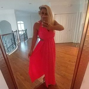 Amazing Neon Pink Maxi Dress